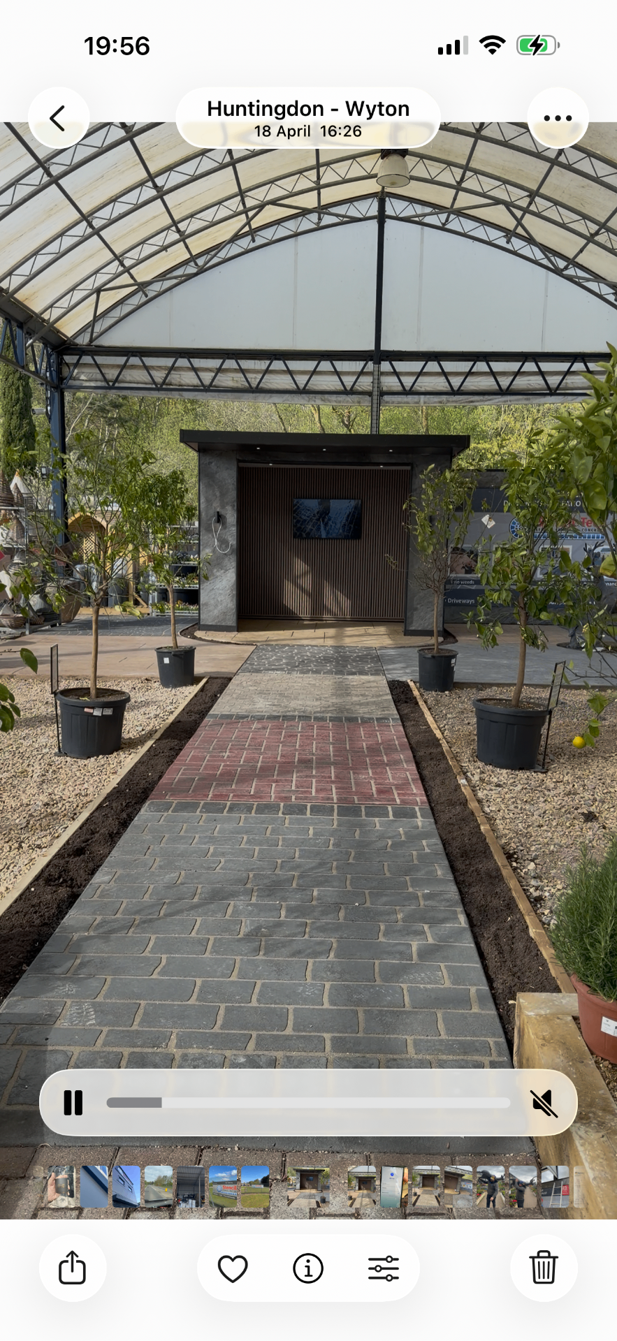 Landscaped resin bound display at a Blue Diamond garden centre